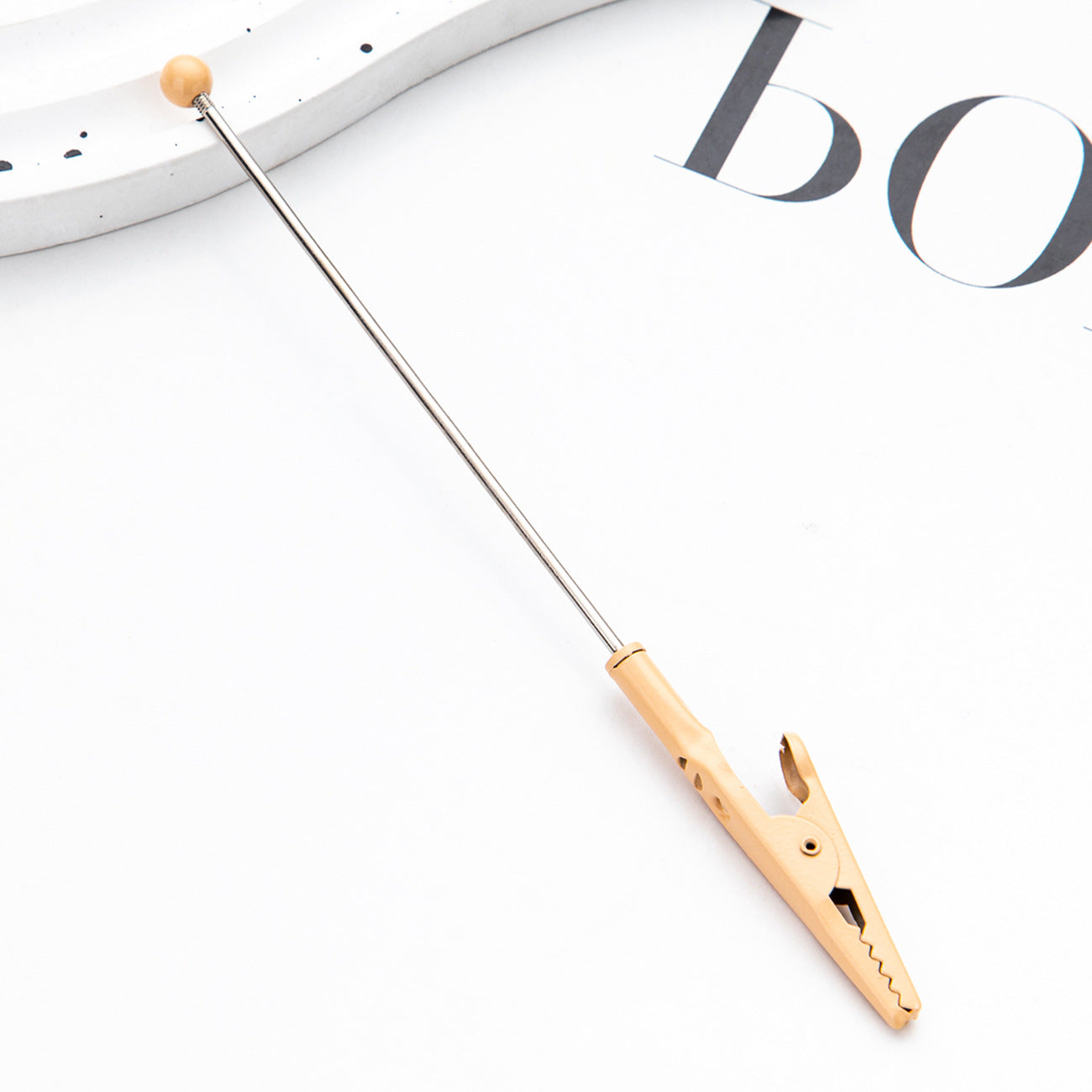DIY Beaded Business Card Clip Metal Toothed Crocodile Note Clip Desktop Memo Message Clip Card Clip Spot Wholesale