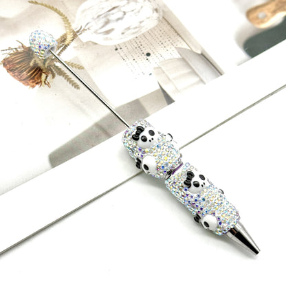 Halloween full diamond bead pen DIY skeleton pumpkin ghost series beaded ballpoint pen creative dark heavy pen