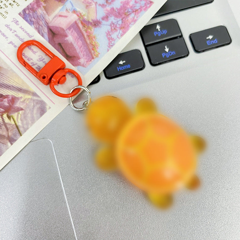 Cute Sanrio printed turtle keychain ins girlfriend schoolbag bag gift pendant car key pendant