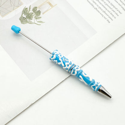 Creative cream glue hand-painted bead pen DIY hand-painted oil ballpoint pen Macaron cream cute pen spot
