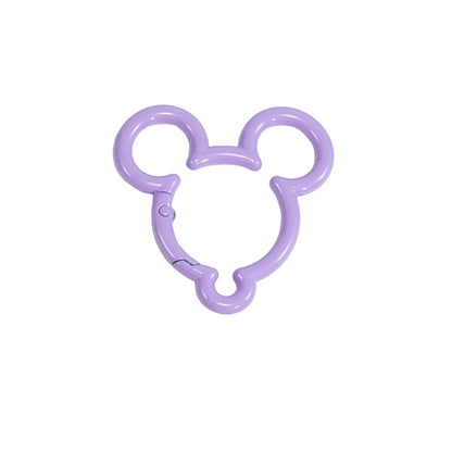 44*44mm Violent Bear Spring Buckle Open Ring Mickey Spring Ring Keychain Jewelry DIY Accessories Alloy Connecting Ring