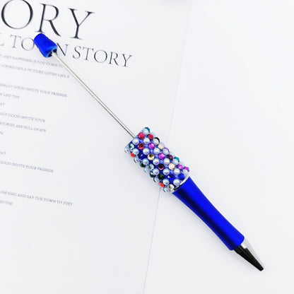 Gradual change color candy diamond bead pen DIY handmade diamond pearl agate ballpoint pen, cute creative gift pen