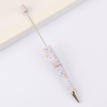 DIY bead pen printing pattern creative plastic beading puzzle leopard print floral cow tiger pattern bead pen wholesale