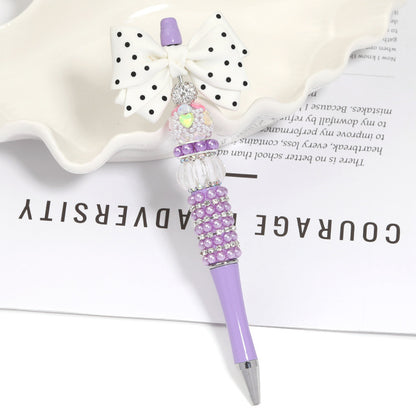 Creative new cartoon rotating bead pen heavy industry glitter high value new ins wind bead pen ballpoint pen