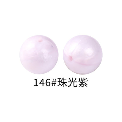 15mm Spot Glossy Silicone Beads Round Loose Beads DIY Jewelry Smooth Oil Injection Silicone Beads Mixed Color Beads #51-68