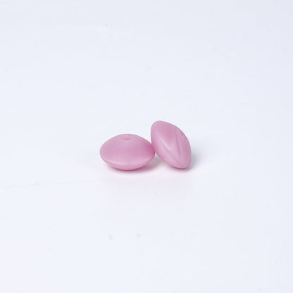 Spot Silicone Beads European and American Jewelry 12mm Small Beads DIY Necklace Beaded Oval Lentil Loose Beads Wholesale #51-100