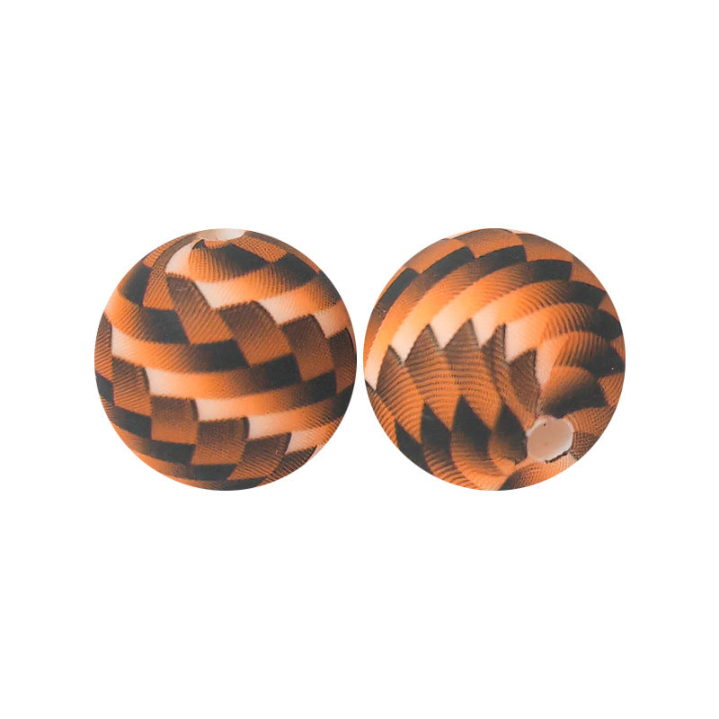15mm Silicone Beads Water Transfer Beads DIY Jewelry Bead Pen Loose Beads Wholesale #201-250