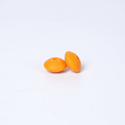 Spot Silicone Beads European and American Jewelry 12mm Small Beads DIY Necklace Beaded Oval Lentil Loose Beads Wholesale #101-137