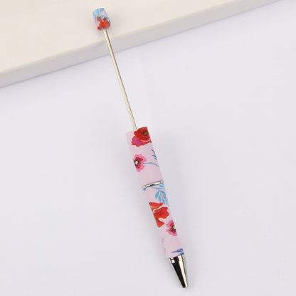 DIY bead pen printing pattern creative plastic beading puzzle leopard print floral cow tiger pattern bead pen wholesale
