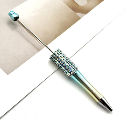 UV electroplated colored diamond bead pen DIY multi-color diamond beaded ballpoint pen handmade rhinestone gift pen manufacturer wholesale