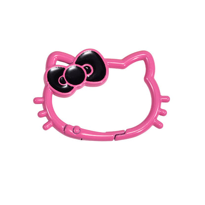 34.5*49.5mm Paint Color Spring Buckle Opening Ring KT Cat Spring Ring Keychain DIY Accessories Alloy