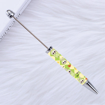 DIY Labu bead pen, inspirational encouragement praise cartoon character pattern printing bead pen Moe grain pen spot