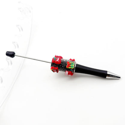 Cross-border Christmas gift box, gloves, lucky bag, bead pen DIY pure rhinestone gypsy sugar pen, Christmas gift pen