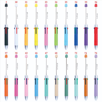 Business four-color bead pen DIY handmade jewelry bead pen cute puzzle multi-color plastic ballpoint pen gift pen