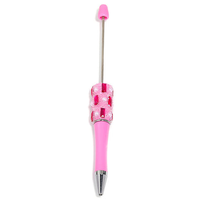 Heavy Industry DIY Shiny Square Diamond Rhinestone Gypsy Sugar Pattern Multi-color Beaded Rotary Ballpoint Pen