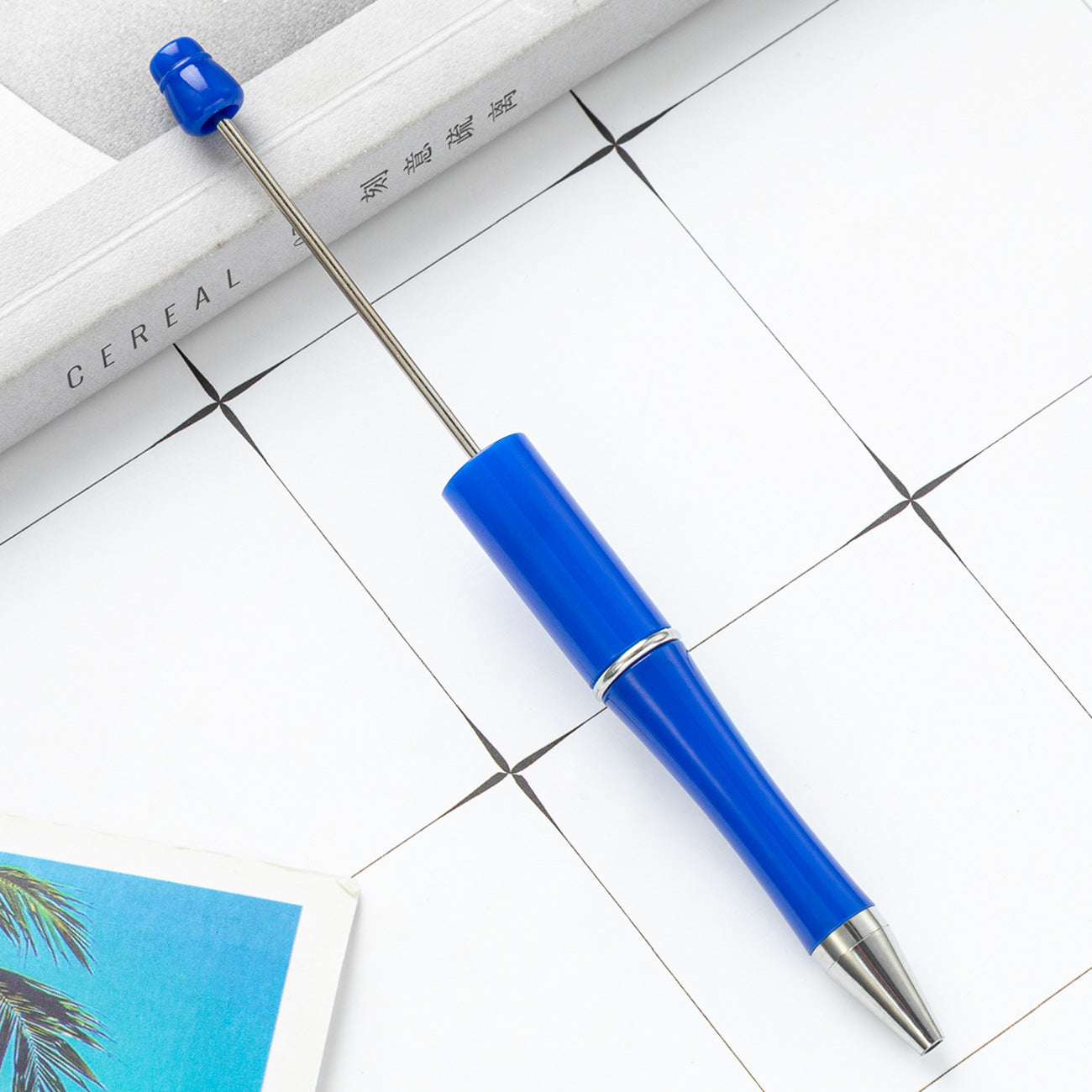 Bead pen, spot wholesale creative DIY plastic bead pen ballpoint pen printable plastic bead pen