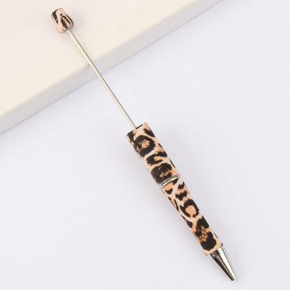DIY bead pen printing pattern creative plastic beading puzzle leopard print floral cow tiger pattern bead pen wholesale