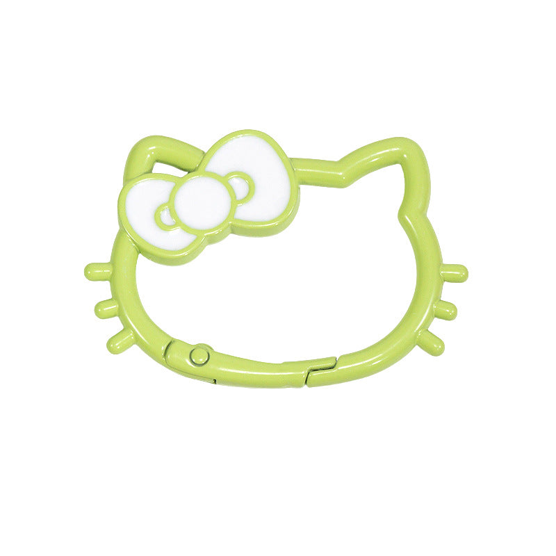 34.5*49.5mm Paint Color Spring Buckle Opening Ring KT Cat Spring Ring Keychain DIY Accessories Alloy