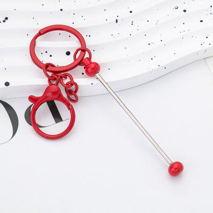 New metal keychain DIY handmade beaded accessories keychain, personalized and creative bag pendant keychain