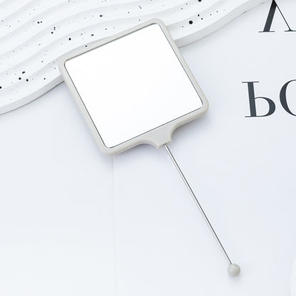 Handheld square makeup mirror high definition student portable makeup ins wind mini handle small mirror wholesale