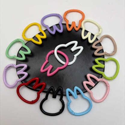 45 * 37Mm Rabub Paint Color Spring Buckle Round Opening Ring Spring Ring Key Ring DIY Jewelry Accessories Random Mix