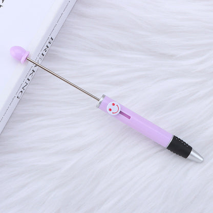 DIY bead pen happy smiley face expression plastic ballpoint pen, advertising gift pen can print logo spot wholesale