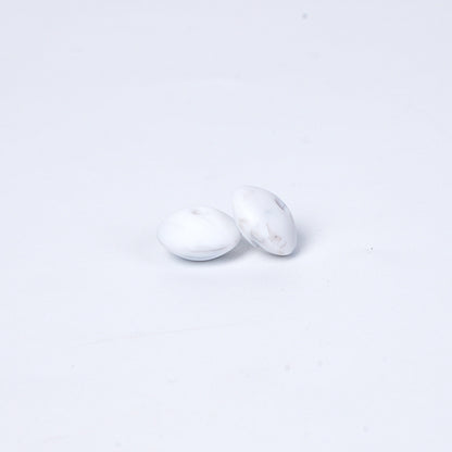 Spot Silicone Beads European and American Jewelry 12mm Small Beads DIY Necklace Beaded Oval Lentil Loose Beads Wholesale