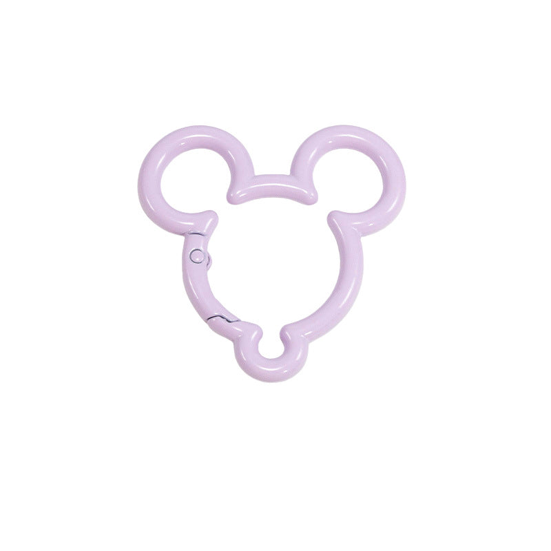 44*44mm Violent Bear Spring Buckle Open Ring Mickey Spring Ring Keychain Jewelry DIY Accessories Alloy Connecting Ring