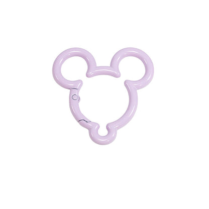 44*44mm Violent Bear Spring Buckle Open Ring Mickey Spring Ring Keychain Jewelry DIY Accessories Alloy Connecting Ring