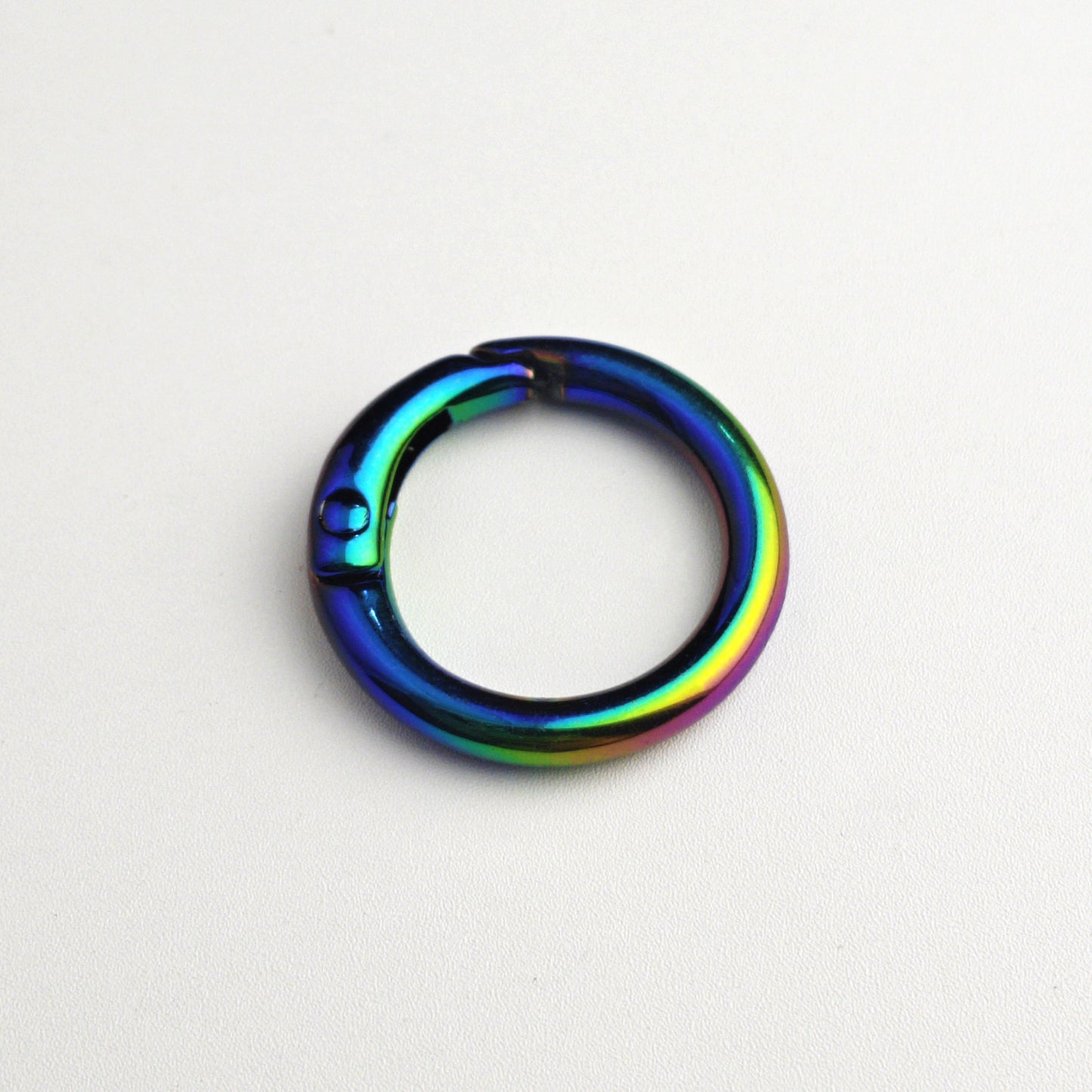 20Mm UV electroplated color spring buckle ab color Mapei spring ring DIY jewelry accessories alloy round connection keychain