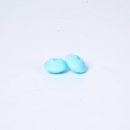 Spot Silicone Beads European and American Jewelry 12mm Small Beads DIY Necklace Beaded Oval Lentil Loose Beads Wholesale #51-100