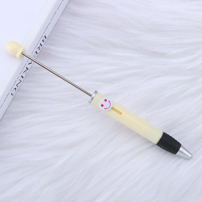 DIY bead pen happy smiley face expression plastic ballpoint pen, advertising gift pen can print logo spot wholesale