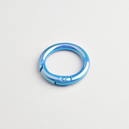 20Mm UV electroplated color spring buckle ab color Mapei spring ring DIY jewelry accessories alloy round connection keychain