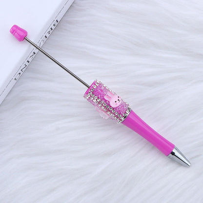 DIY big white rabbit sugar bead pen, cute rabbit dream rabbit dream bead round bead pen manufacturer wholesale