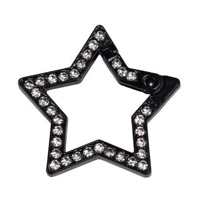 34mm Painted Diamond Spring Buckle Star Opening Ring Spring Ring Keychain DIY Small Accessories Alloy Connecting Ring