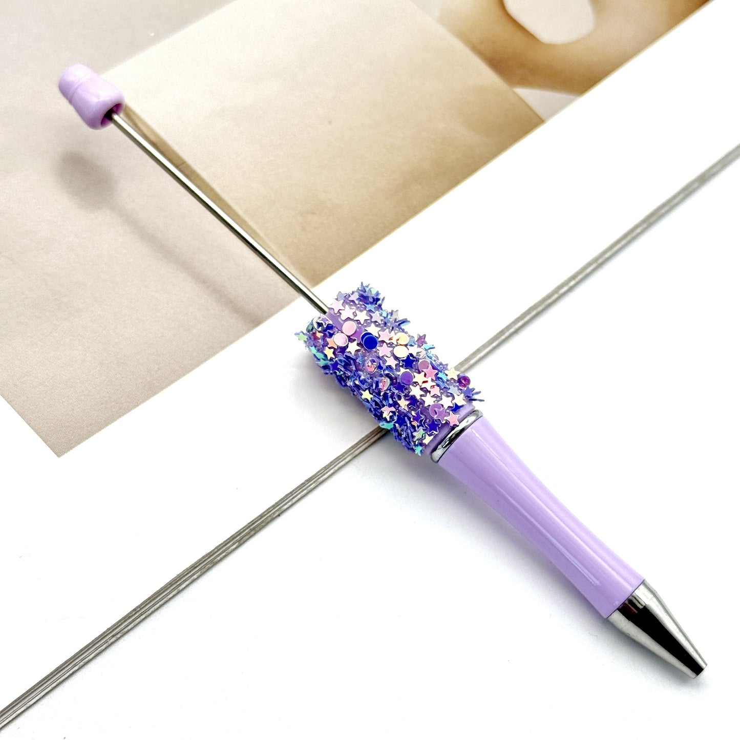DIY Little Star Ball Pen, Shiny Sequin Star Ball Pen Handmade Patch Cute Ball Pen Spot