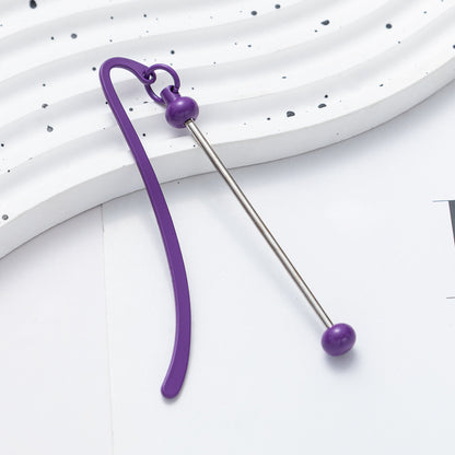 Spot metal bookmark wholesale creative DIY beaded bookmark pendant children's reward small gift mark book page folder