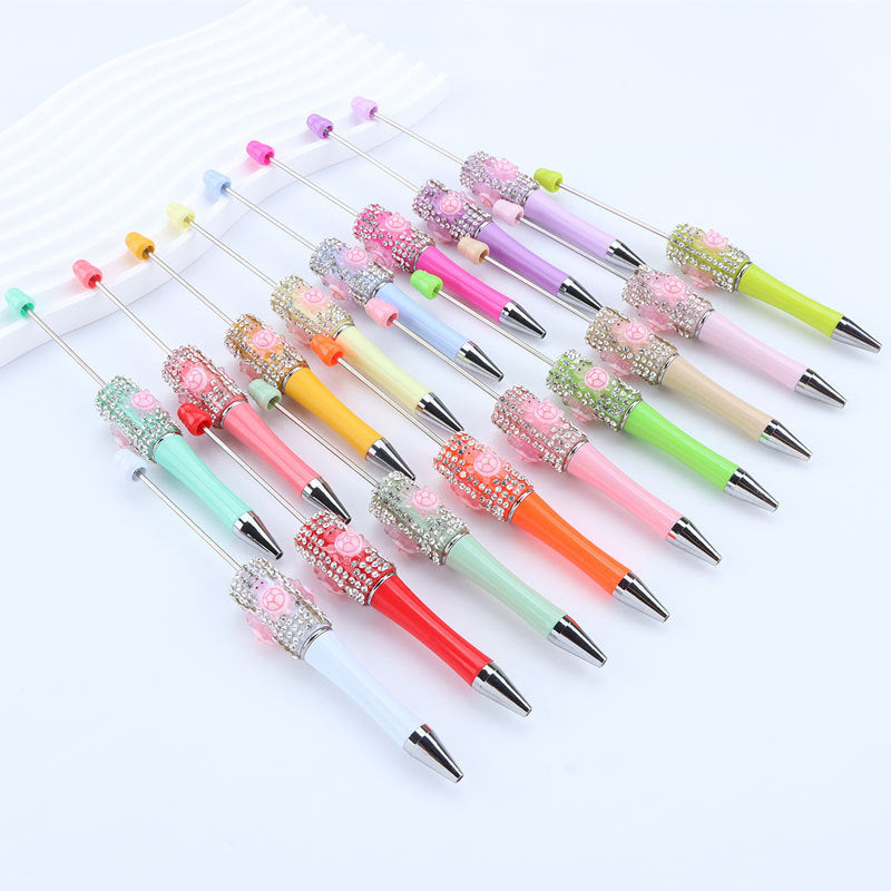 DIY turtle broken diamond bead pen Internet celebrity turtle dream turtle super cute turtle diamond pen bead round bead cute pen