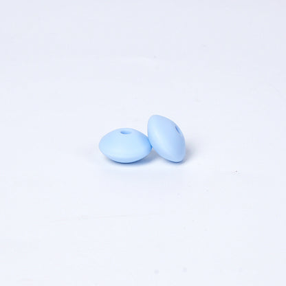 Spot Silicone Beads European and American Jewelry 12mm Small Beads DIY Necklace Beaded Oval Lentil Loose Beads Wholesale #51-100