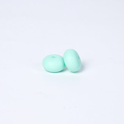 Spot 14mm Small Abacus Beads Food Grade Silicone Beads DIY Men's and Women's Jewelry Necklaces Oval Beads Wholesale #51-93