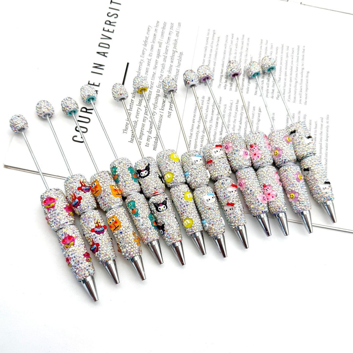 DIY cartoon fantasy full diamond bead pen, cross-border explosion Halloween Kulomie kt cat heavy industry crystal diamond pen
