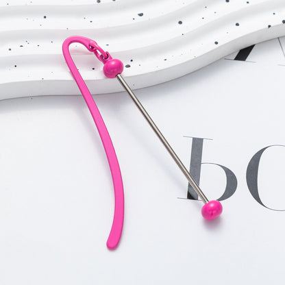 Spot metal bookmark wholesale creative DIY beaded bookmark pendant children's reward small gift mark book page folder