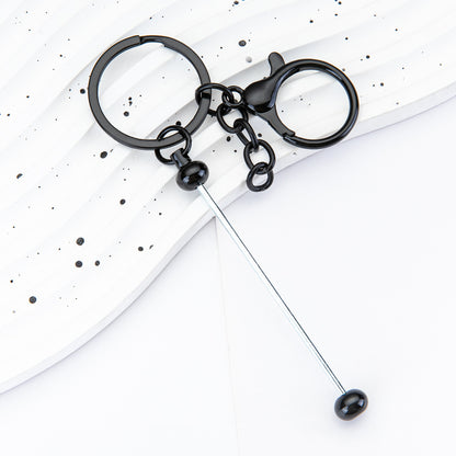New metal keychain DIY handmade beaded accessories keychain, personalized and creative bag pendant keychain