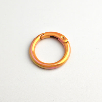 20Mm UV electroplated color spring buckle ab color Mapei spring ring DIY jewelry accessories alloy round connection keychain