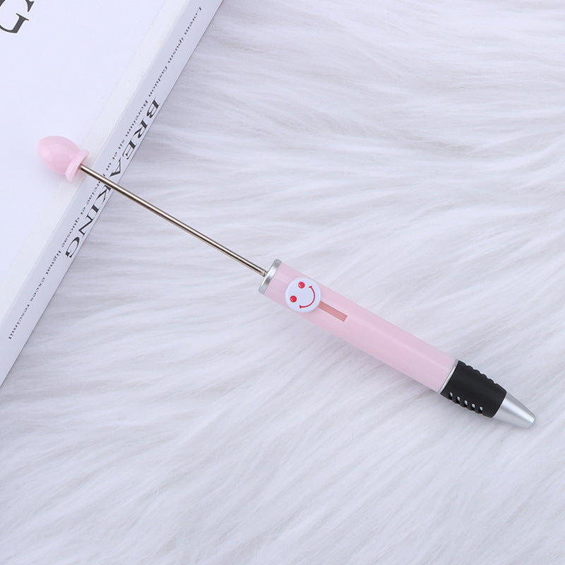 DIY bead pen happy smiley face expression plastic ballpoint pen, advertising gift pen can print logo spot wholesale