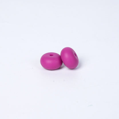 Spot 14mm Small Abacus Beads Food Grade Silicone Beads DIY Men's and Women's Jewelry Necklaces Oval Beads Wholesale #51-93