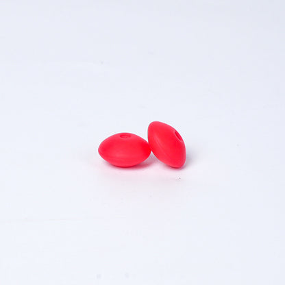 Spot Silicone Beads European and American Jewelry 12mm Small Beads DIY Necklace Beaded Oval Lentil Loose Beads Wholesale #101-137