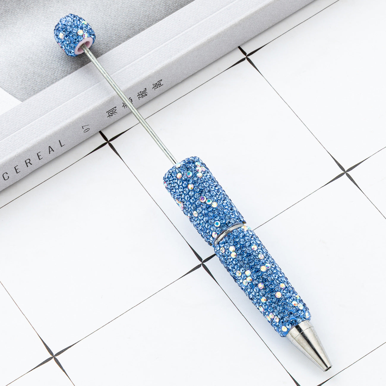 New DIY full diamond bead pen hand-attached drill AB colored diamond beaded ballpoint pen multi-color plastic bead pen wholesale