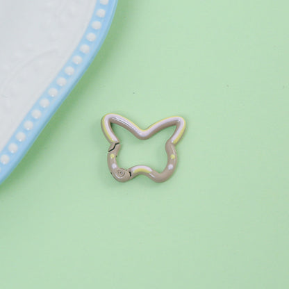 25*30mm Color Butterfly Spring Buckle Paint Alloy Buckle Handmade DIY Pendant Doll Bag Keychain Accessories