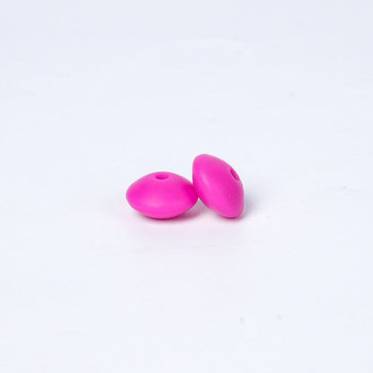 Spot Silicone Beads European and American Jewelry 12mm Small Beads DIY Necklace Beaded Oval Lentil Loose Beads Wholesale #101-137